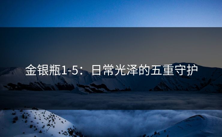 金银瓶1-5：日常光泽的五重守护
