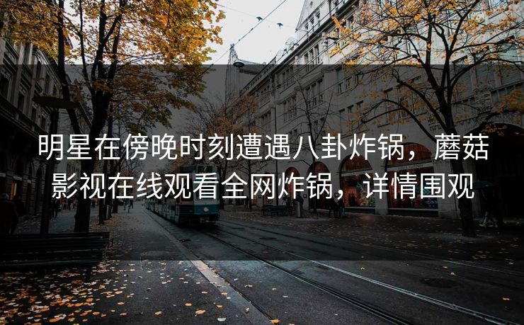 明星在傍晚时刻遭遇八卦炸锅，蘑菇影视在线观看全网炸锅，详情围观